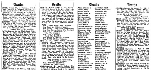 King NYT Obituaries