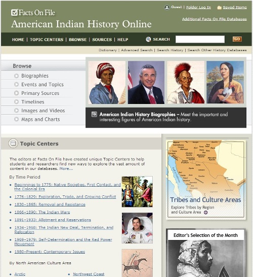 American Indian History Online screenshot
